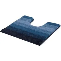 MEUSCH Badematte Palace, Badvorleger, Badezimmer Teppich, Höhe 23 mm, rutschhemmend beschichtet, fußbodenheizungsgeeignet, Kunstfaser, rechteckig, WC Vorleger mit Ausschnitt, Badteppich, gestreift, mit Farbverlauf, waschbar