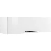 KOCHSTATION Klapphängeschrank KS-Tulsa 110 cm breit, mit 1 Klappe, schwarzer Metallgriff, MDF Front