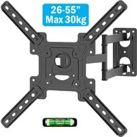 muchen TV-Wandhalterung TV Wandhalterung für 32-55zoll Fernseher Schwenkbar Neigbar Wandhalter, (bis 55 Zoll, Für Fernseher 55 50 43 40 32 26 Zoll bis zu 30 kg, Für TCL LG SAMSUNG TOSHIBA PHILIPS HISENSE Fernseher)