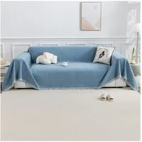 Qelus Sofahusse Sofa überwurfdecke 1 St. Chenille Sofaüberwurf, Einfach Couch überwurf, 180*180/260*180/340*180cm,für Wohnzimmer Schlafzimmer Sofadecke