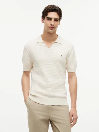 SEASONAL STRUCTURE SS JONNY POLO Ivory Petal - Gr. - XL