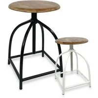 Amagohome Drehhocker Drehhocker Barhocker Hocker Drehstuhl höhenverstellbar Massivholz Sitz