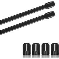 Bestlivings Vitragestange 2er-Pack, Ø 10 mm, 1-läufig, ausziehbar, mit Selbstklebehaken, geklebt, Edelstahl, für Küchen- & Bistrogardinen