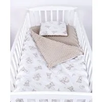 Babydecke BABYLUX Babydecke Krabbeldecke MINKY Kuscheldecke 75x100 cm+KISSEN, BabyLux, K138 - Bären