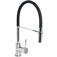 CORNAT Spültischarmatur Druckgusskörper, chrom - 360° schwenkbarer Silikon-Auslauf Mit Brause-Arretierung/ Hochdruck-Armatur/ Küchenarmatur /Wasserhahn