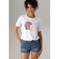 Aniston CASUAL T-Shirt mit coolen Smileys bedruckt