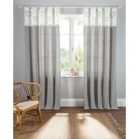 OTTO home Gardine Louis (1 St), Kräuselband, halbtransparent, halbtransparent, aus Bio-Baumwolle, einseitig bedruckt