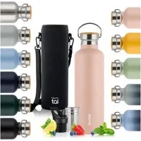 Blumtal Thermoflasche Thermosflasche 1L - doppelwandige Flasche Edelstahl 1L - BPA frei