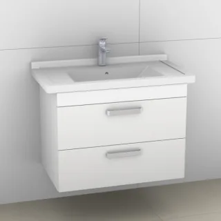 Artiqua 411 Waschtischunterschrank für Starck 3 030480 Weiß Glanz, 411-WU2L-D05-7050-68 411-WU2L-D05-7050-68