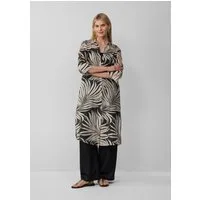 s.Oliver Kurzarmbluse Bluse Semitransparente Longbluse mit All-over-Print