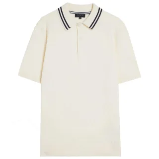 Ted Baker Mahana Herren Ecru genäht Poloshirt