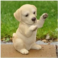 dazikemo Gartenfigur Dekofigur Gartenfigur Labrador Welpe