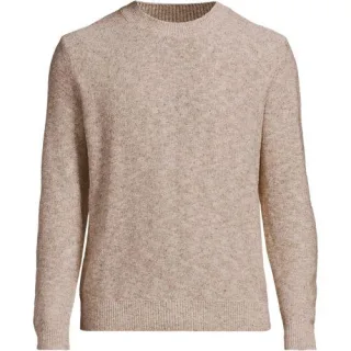 Pullover aus Leinenmix für Herren, Herren, size: regular, Elfenbein, Baumwolle/Leinen/Nylon, by Lands' End