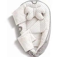 SKY & ZEN Kuschelnest für Neugeborene – Baby Nestchen Set, Babynest mit Tragegriff, (Set), 5 Teile