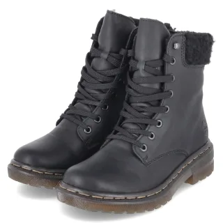 Rieker Schnürboots  Schwarz - Gr. 36 -  Textil