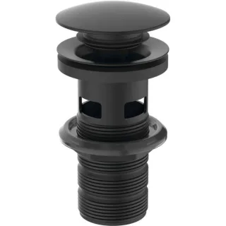 Ideal Standard Push Open-Ventil E1482XG für Waschtische mit Überlauf, Silk Black