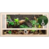 Repiterra Terrarium Holzterrarium mit Glasfront 80x50x50 cm mit Frontbelüftung hochwertig, inklusive Thermo-Hygrometer - Reptilien Amphibien