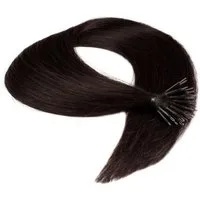 hair2heart Echthaar-Extension Premium Nanoring Extensions #5/0 Hellbraun 40cm
