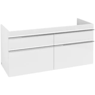 Villeroy & Boch Venticello Unterschrank A93001DH XXL, 125,3x59x50,2cm, Griff Chrom, Glossy White