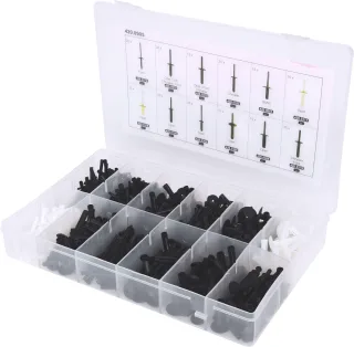 KS Tools Befestigungs-Clip-Satz - Kunststoffnieten, 235-tlg - 420.0905