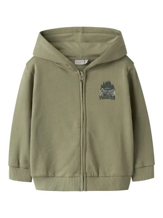 NAME IT - NMMVOLTINUS NREG SWEAT CARD WH BRU - Gr. - 92