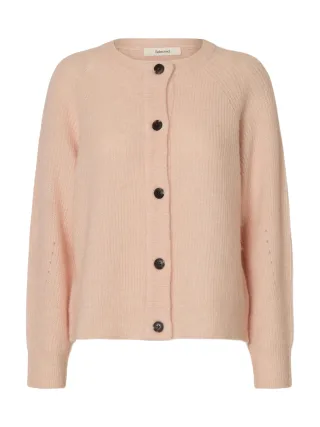 selected women - SLWLULU LS KNIT SHORT CARDIGAN NOOS Pale Dogwood - Gr. - S