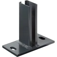 Alberts Pfostenträger, zum Aufschrauben, für Zaunpfosten 60x40 mm für Doppelstabmatten, Platte 150x80 mm
