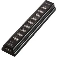 LogiLink USB-Verteiler USB 2.0 Hub 10-Port mit Netzteil aktiv schwarz