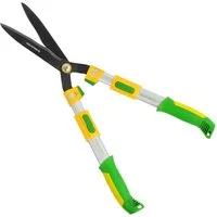GRÜNTEK Heckenschere Teleskop-Heckenschere Q-32, 680-825mm, Professionelle gehärtete Klinge, 240 x 65 mm, 4-Fach verstellbare Alu-Griffe