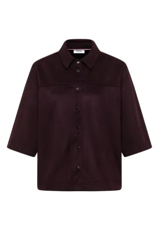 CECIL - Sportive Velours Bluse rot - Gr. - XS