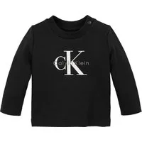 Calvin Klein Jeans Langarmshirt für Babys bis 2 Jahre, Logo-Druck