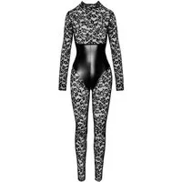 Noir Handmade Bodystocking-Ouvert Bodystocking-Ouvert in schwarz - L