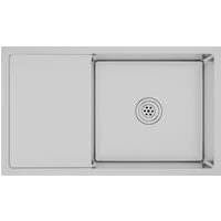 vidaXL Einbauspüle Handgemachte Einbauspüle Edelstahl, 44/75 cm
