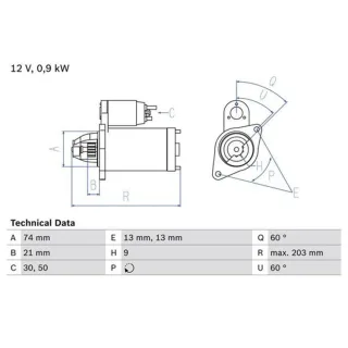 Bosch Starter Mini R50 R52 R53