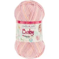 Schoeller + Stahl Baby Happy Color Häkelwolle, 185 m, wunderbar weiches, pflegeleichtes Garn mit fröhlichen Farbakzenten