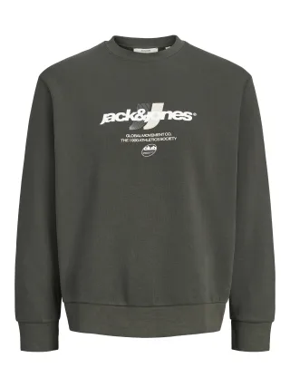 JACK&JONES - JCOCLUB BRANDING SWEAT CREW NECK JNR Peat - Gr. - 140