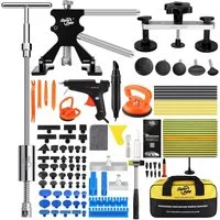 GarveeMore Reparatur-Set Autokarosserie Delle Reparatur-Set, Mehrere Stücke LackfreieEntfernung, Mit Dellenheber,Brückenzieher,Gummihammer,T-Bar,Saugnapf,Dellenzieher