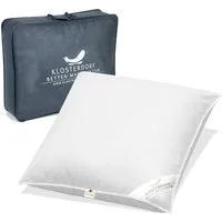 Klosterdorf Betten-Manufaktur 3-Kammer-Kopfkissen Premium Dreikammer Kopfkissen - 40x80 cm - 80x80 cm - funktionell -, Füllung: Daunenkissen Daunenkopfkissen, Seitenschläfer, Rückenschläfer, Für erholsamen und gesunden Schlaf, Inkl. Aufbewahrungstasc