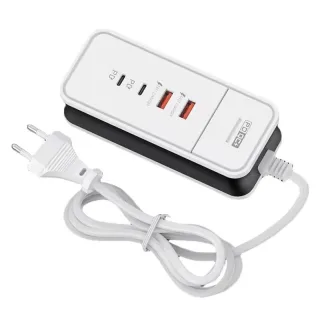 PD50W 4-Port Power Strip Dual USB+Dual Type-C PD QC3.0 Fast Charging Travel Charger Adapter EU Plug US Plug for iPhone 1