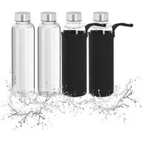 relaxdays Trinkflasche 4er Set Trinkflasche 500 ml