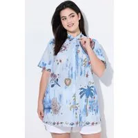 Angel of Style Hemdbluse Hemdbluse A-Linie "Augen"-Patchprint