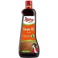 poliboy Teak Öl dunkel - 500ml - für geölte und naturbelassene Gegenstände Holzreiniger (reinigt, pflegt und schützt - Made in Germany)