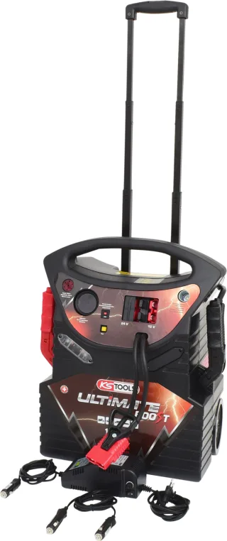 KS Tools 12 V + 24 V Batterie-Booster, mobiles Starthilfegerät 2340 A - 550.1825