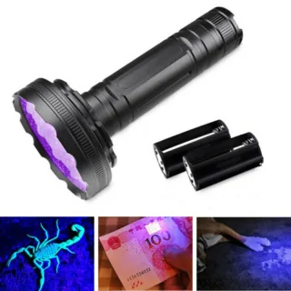 128 LED UV Purple Light Ultraviolet Inspection Torch Portable Lamp Waterproof Multifunctional 395nm Fluorescent Detector