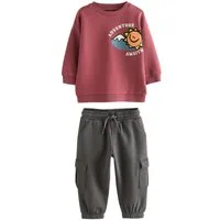 Next Sweatanzug Sweatshirt und Utility-Jogginghose im Set (2-tlg)