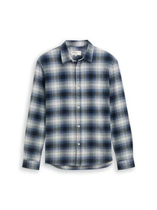 TOM TAILOR Denim - Relaxed Fit Hemd mit Karomuster blau - Gr. - L