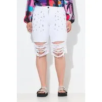 Angel of Style 5-Pocket-Jeans Jeans-Bermuda Berry gerade Passform