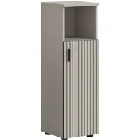 welltime Stauraumschrank MANI, Höhe: 95 cm, Paneeloptik, 1 offenes Fach, 1 Tür (1-St) Badezimmerschrank, Badschrank, Bad, Badezimmer