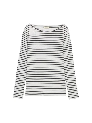 Tom Tailor - Langarmshirt mit Streifenmuster offwhite navy tee stripe - Gr. - XL