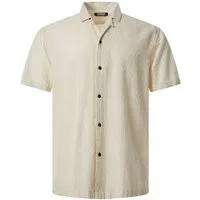 Pioneer Authentic Jeans Kurzarmhemd mit Jacquard Muster